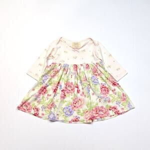 Vintage 90s Psketti Dress Girls Sz 18m T-shirt Floral Long Sleeve Basic Casual
